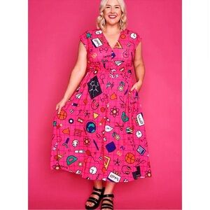 Little Party Dress Pink Mystic Teacher's Dress Size 18
Midi School Books Rulers